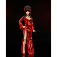 Elvira Red, Fright, and Boo - Mistress of the Dark 8-Inch Clothed Figure by Neca in shimmering red gown collectible