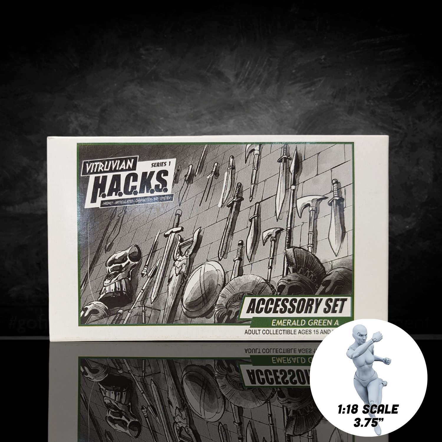 1:18 Scale Greek & Roman Mythology Emerald Green Accessory Set A by Boss Fight Studio Llc new in box