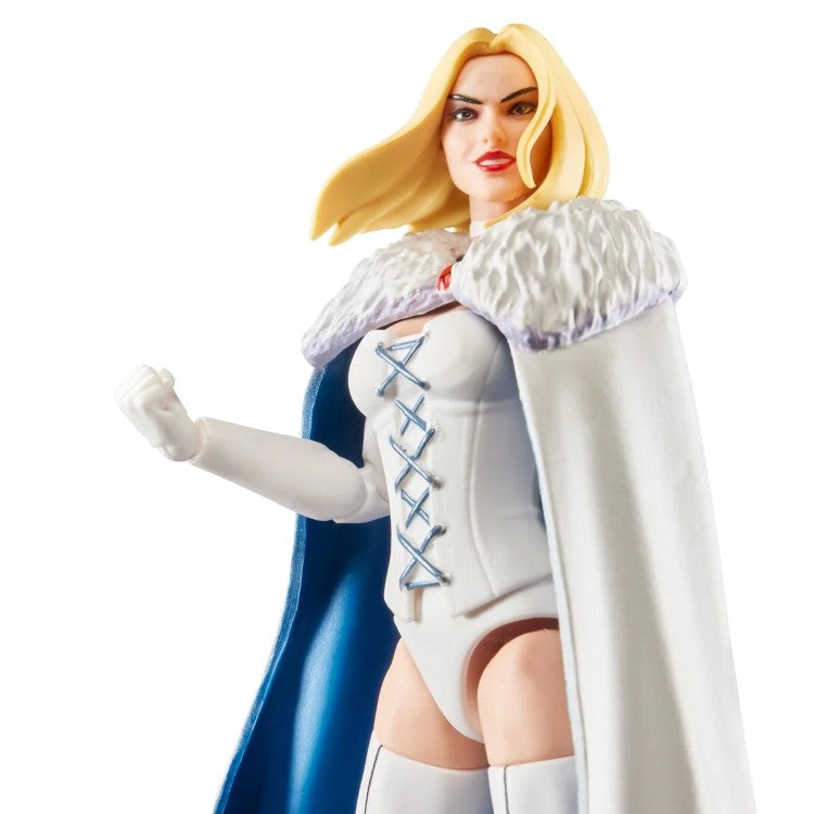 Emma Frost 6-inch action figure from X-Men 97 by Hasbro with detailed costume and cape articulation.