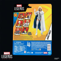 Hasbro Marvel Legends Emma Frost X-Men 97 action figure in detailed white costume with cape and alternate accessories