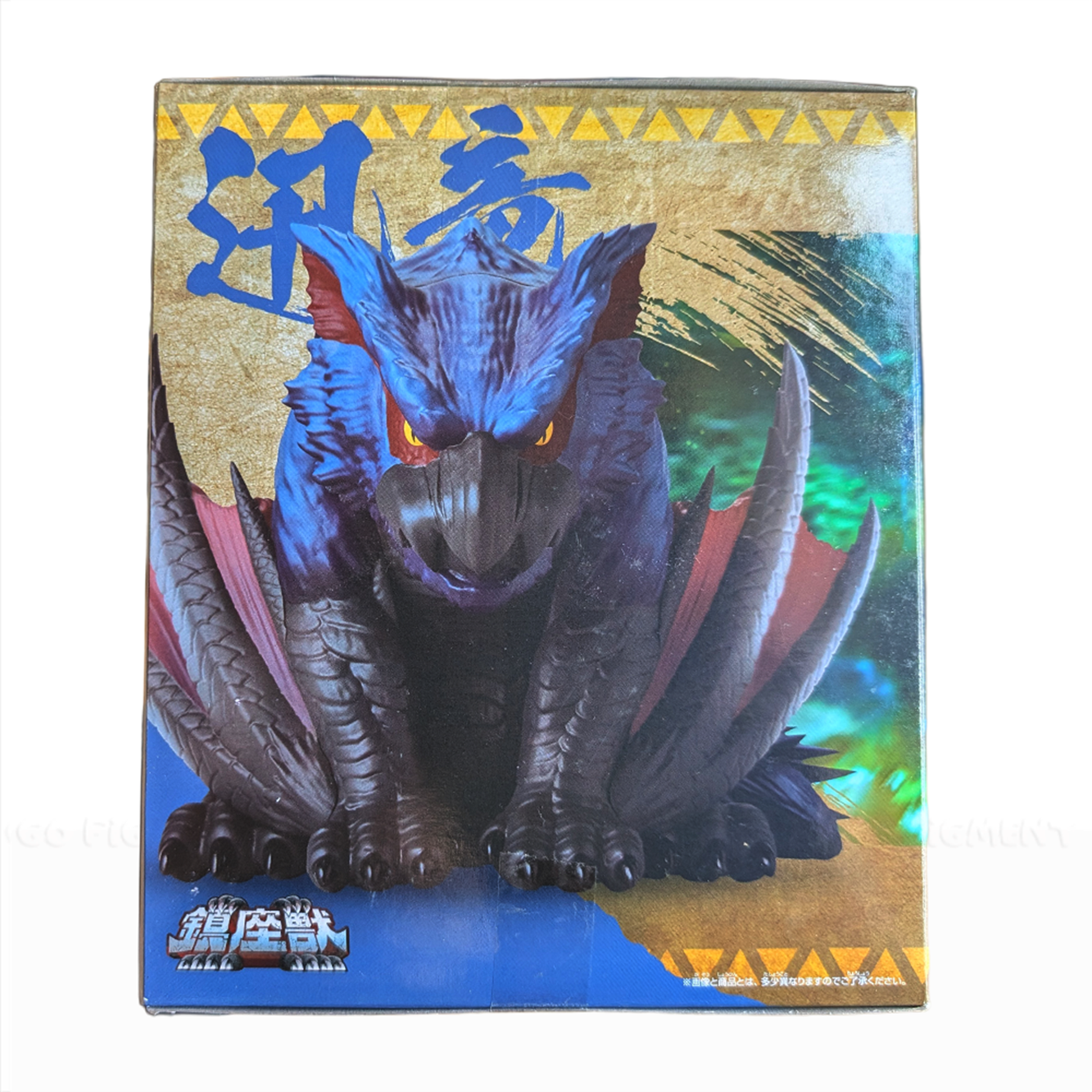 Nargacuga Monster Hunter Enshrined Monsters Banpresto Vinyl Statue Figure detailed in blue and black collectible design.