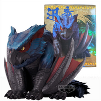 Nargacuga Monster Hunter Enshrined Monsters Banpresto Vinyl Statue Figure with detailed black and blue design