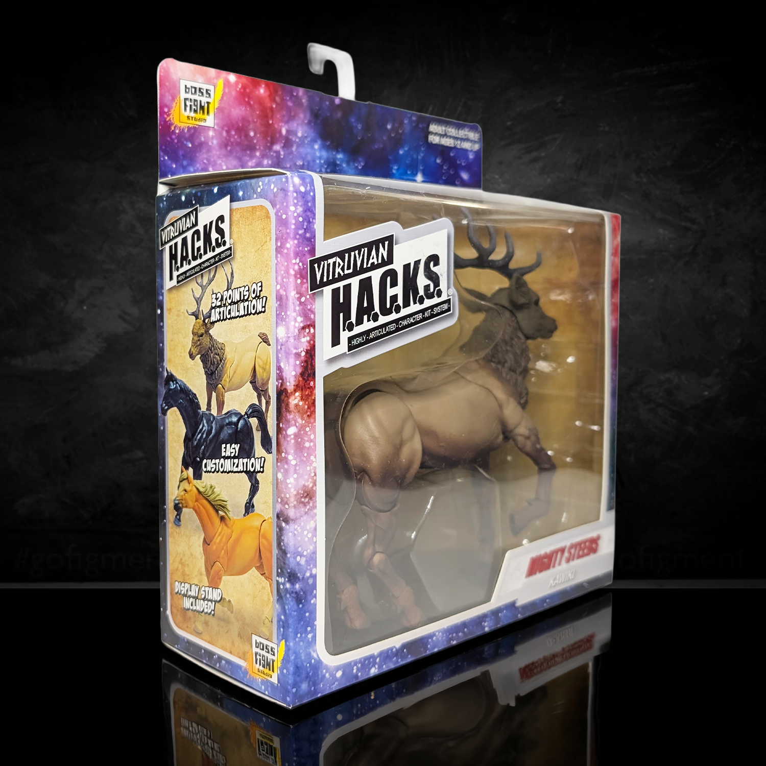 Mighty Steeds Kawiki Elk 1:18 Scale Vitruvian HACKS Compatible Articulated NIB by Boss Fight Studio Llc in collectible box