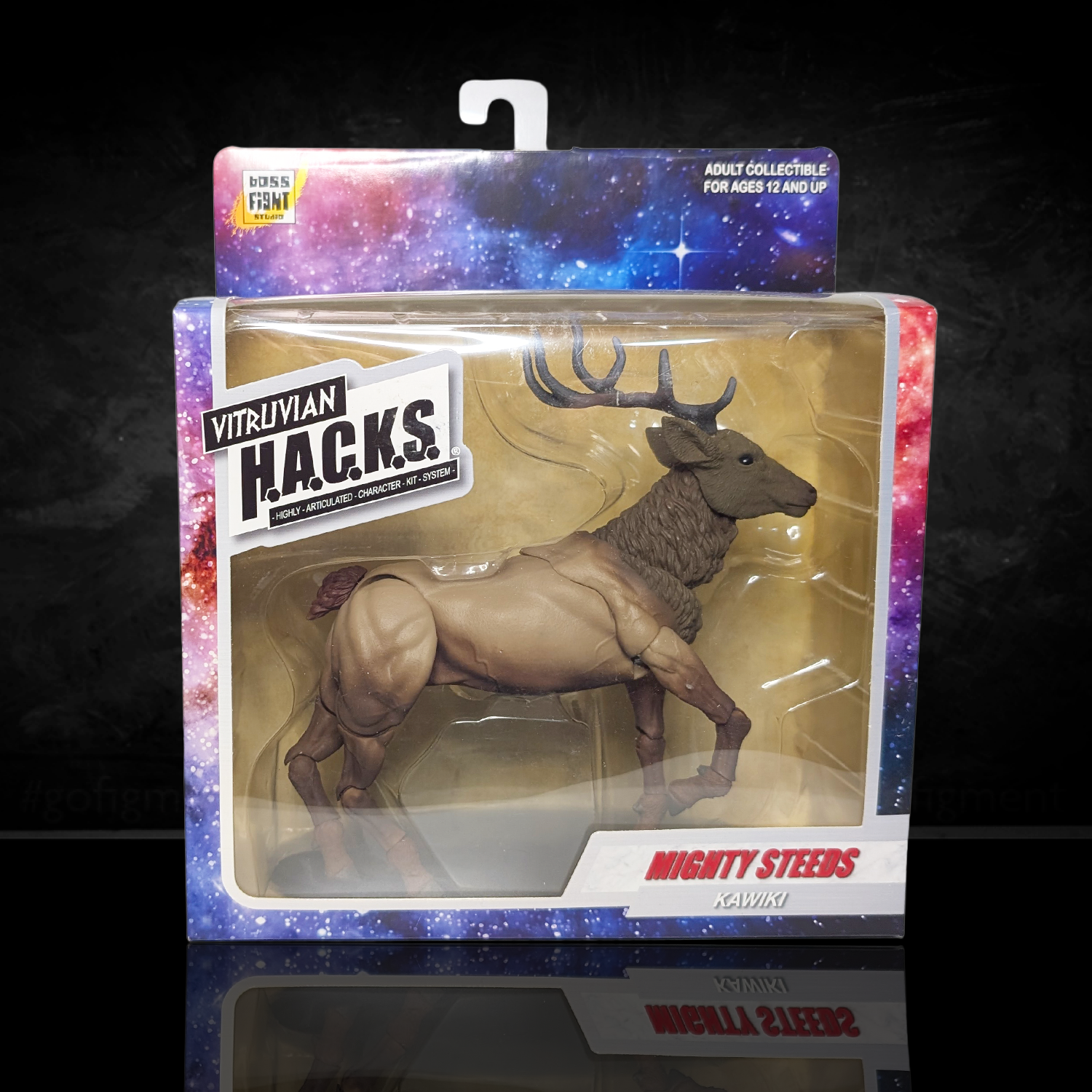 Mighty Steeds Kawiki Elk 1:18 Scale Vitruvian HACKS Compatible Articulated NIB by Boss Fight Studio Llc in collector packaging