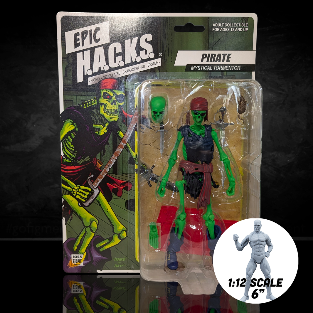 Pirate: Mystical Tormentor (Epic H.A.C.K.S.) 6" Action Figure – Oversized 1:12 Scale Undead Marauder by Boss Fight Studio Llc new in box