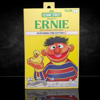 Ernie - Sesame Street Ultimate NECA 7-Inch Scale Action Figure new in box with colorful packaging and classic design