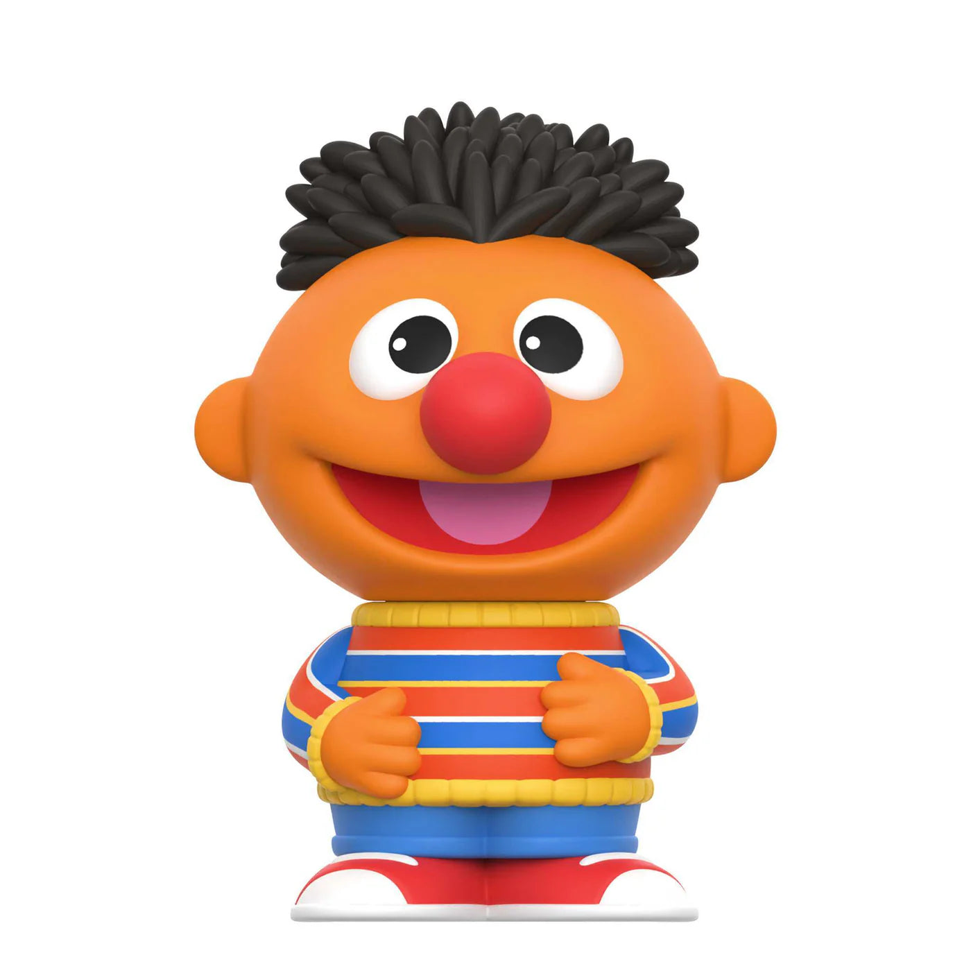 Sesame Street FUN! FUN!™ Wave 2 Ernie Vinyl Figure 5 Inch new in box collectible toy by Super7 with striped sweater design