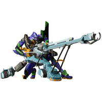 Evangelion Unit-01 Kaiyodo ARTPLA Operation Yashima 360mm Plastic Model Kit assembled with artillery gear