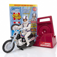 The Original 1970's Evel Knievel Stunt Cycle Upgraded And Advanced NEW collectible by Go Figment with stunt ramp and figure