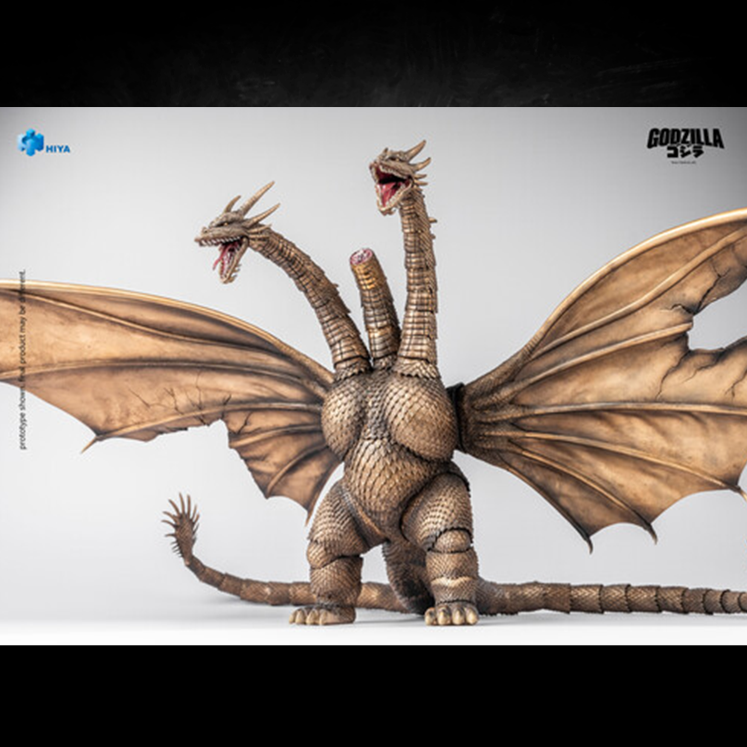 King Ghidorah 1991 Battle Damaged Godzilla vs. King Ghidorah Hiya Toys Exquisite Basic 13" Action Figure IN HAND new in box by Exquisite