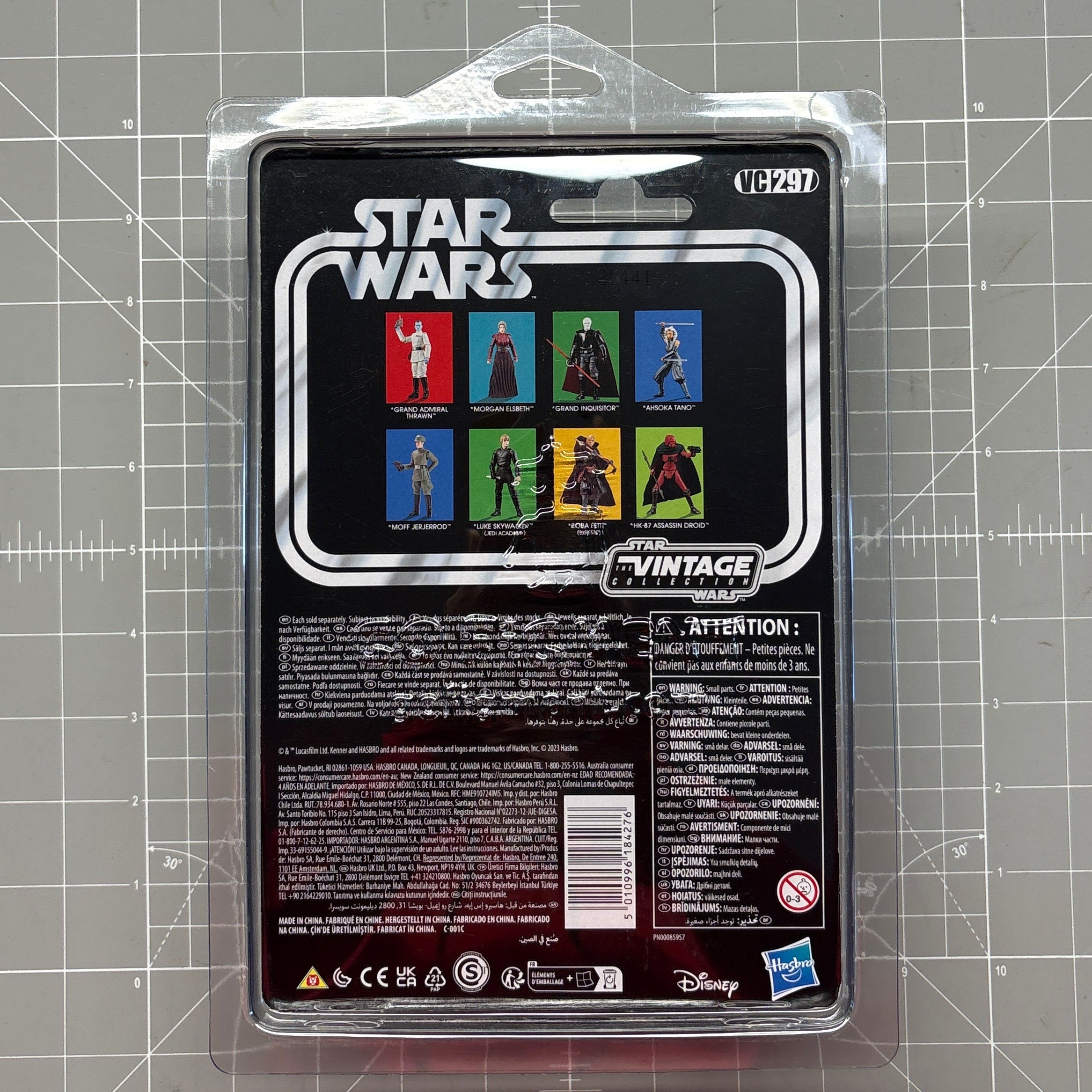 Ahsoka Tano 1:18 | 3.75" Star Wars The Vintage Collection Action Figure VC-297 in case, Kenner packaging back