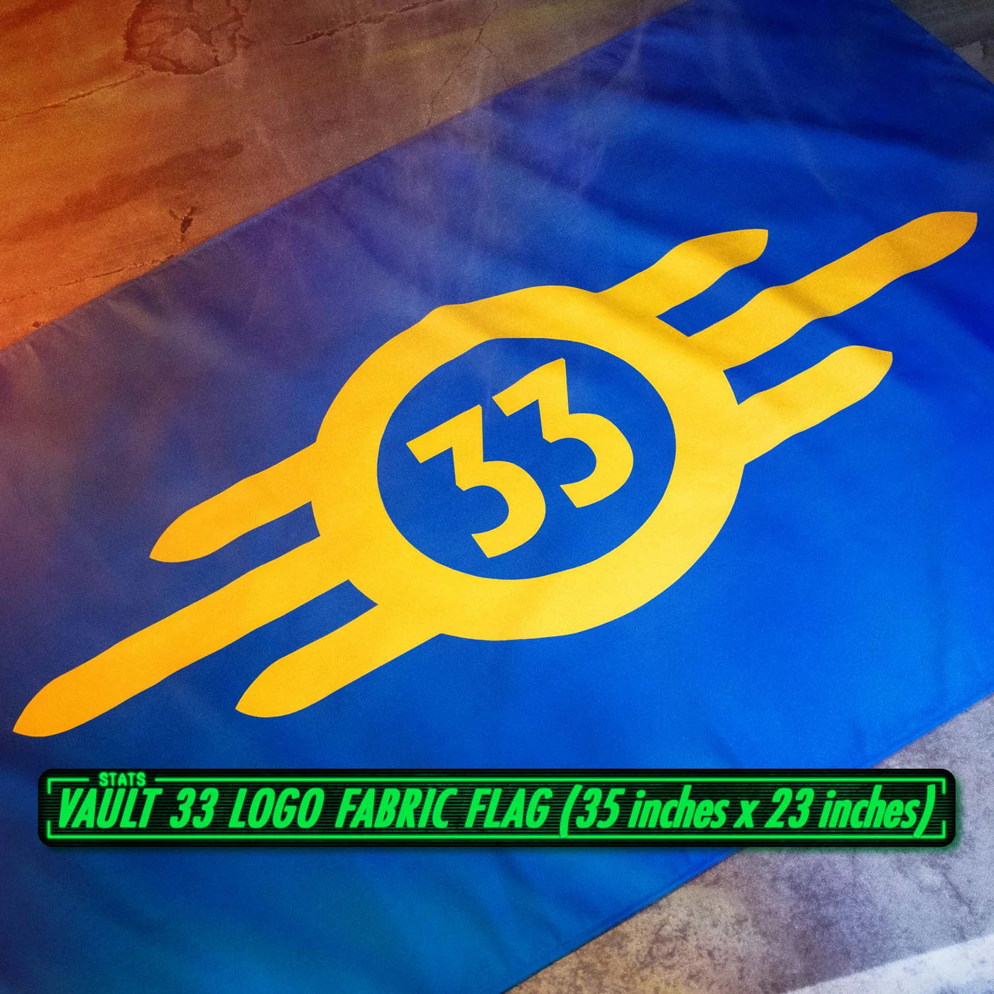 Fallout - Lucy's Dwellers Kit: Exclusive Vault 33 Collector's Box Set Vault 33 logo fabric flag by Doctor Collector mint condition