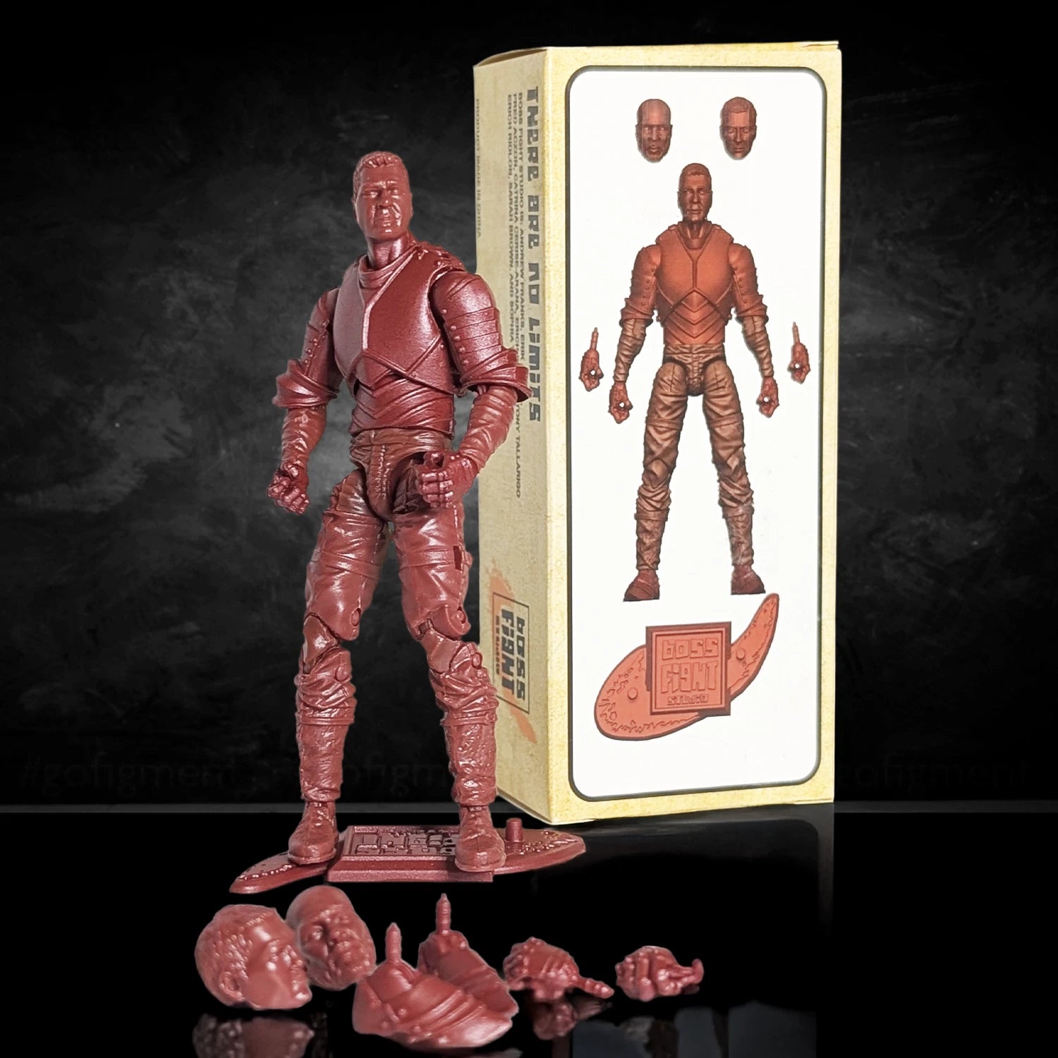 Vitruvian H.A.C.K.S. Fantasy Character Blanks Red Male Knight 1:18 Scale Action Figure new in box by Boss Fight Studio Llc