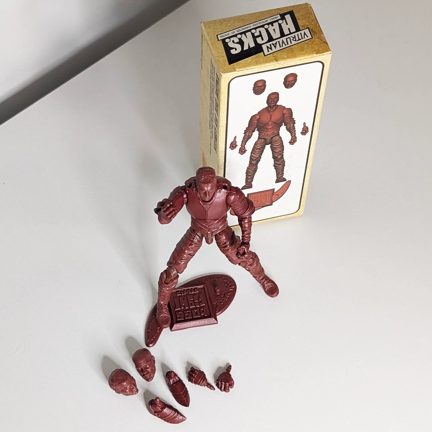 Vitruvian H.A.C.K.S. Fantasy Character Blanks Red Male Knight 1:18 Scale Action Figure new in box by Boss Fight Studio Llc
