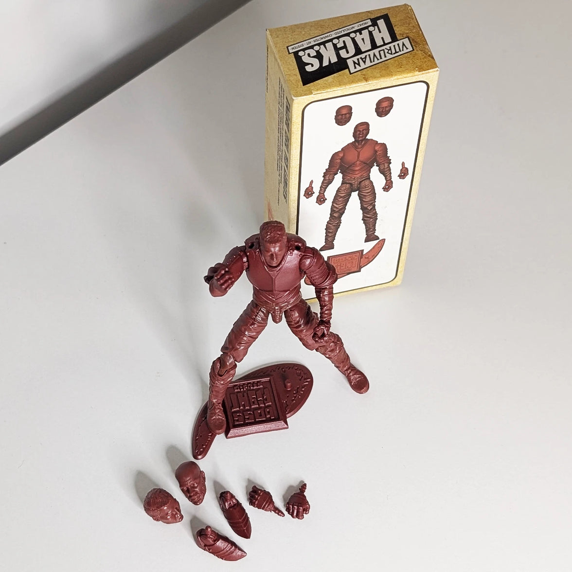 Vitruvian H.A.C.K.S. Fantasy Character Blanks Red Male Knight 1:18 Scale Action Figure new in box by Boss Fight Studio Llc