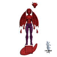 Vitruvian H.A.C.K.S. Fantasy Character Blanks Hellfire Red Female Demon 1:18 Scale Action Figure new in box by Boss Fight Studio Llc