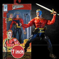 Flash Gordon King Features Original Superheroes NECA 7-Inch Action Figure new in box with sword and pistol accessories