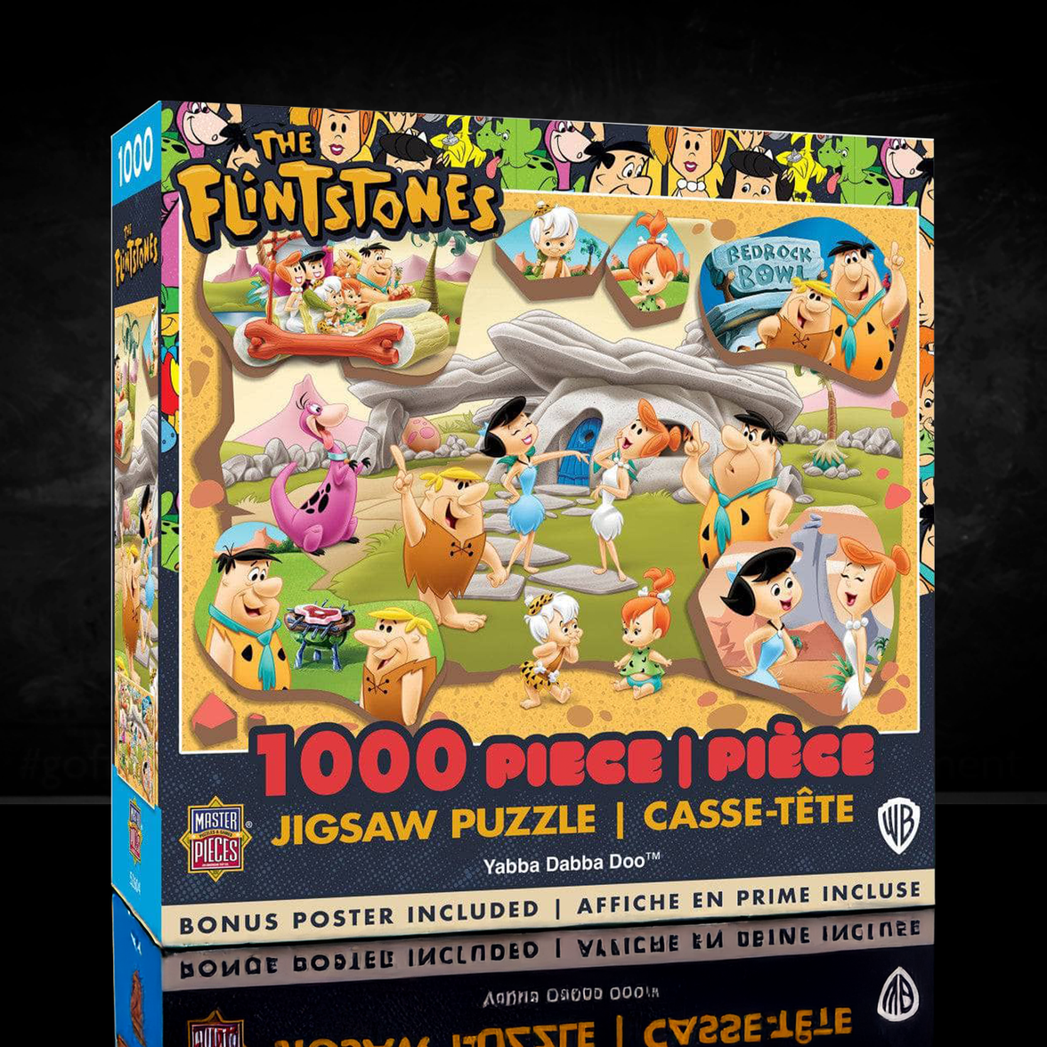 The Flintstones - Yabba Dabba Doo 1000 Piece Jigsaw Puzzle Masterpieces by Master Pieces featuring classic Bedrock characters and scenes