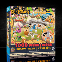The Flintstones - Yabba Dabba Doo 1000 Piece Jigsaw Puzzle Masterpieces by Master Pieces featuring classic Bedrock characters and scenes