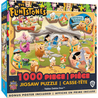 The Flintstones - Yabba Dabba Doo 1000 Piece Jigsaw Puzzle Masterpieces by Master Pieces with Bedrock scene and characters