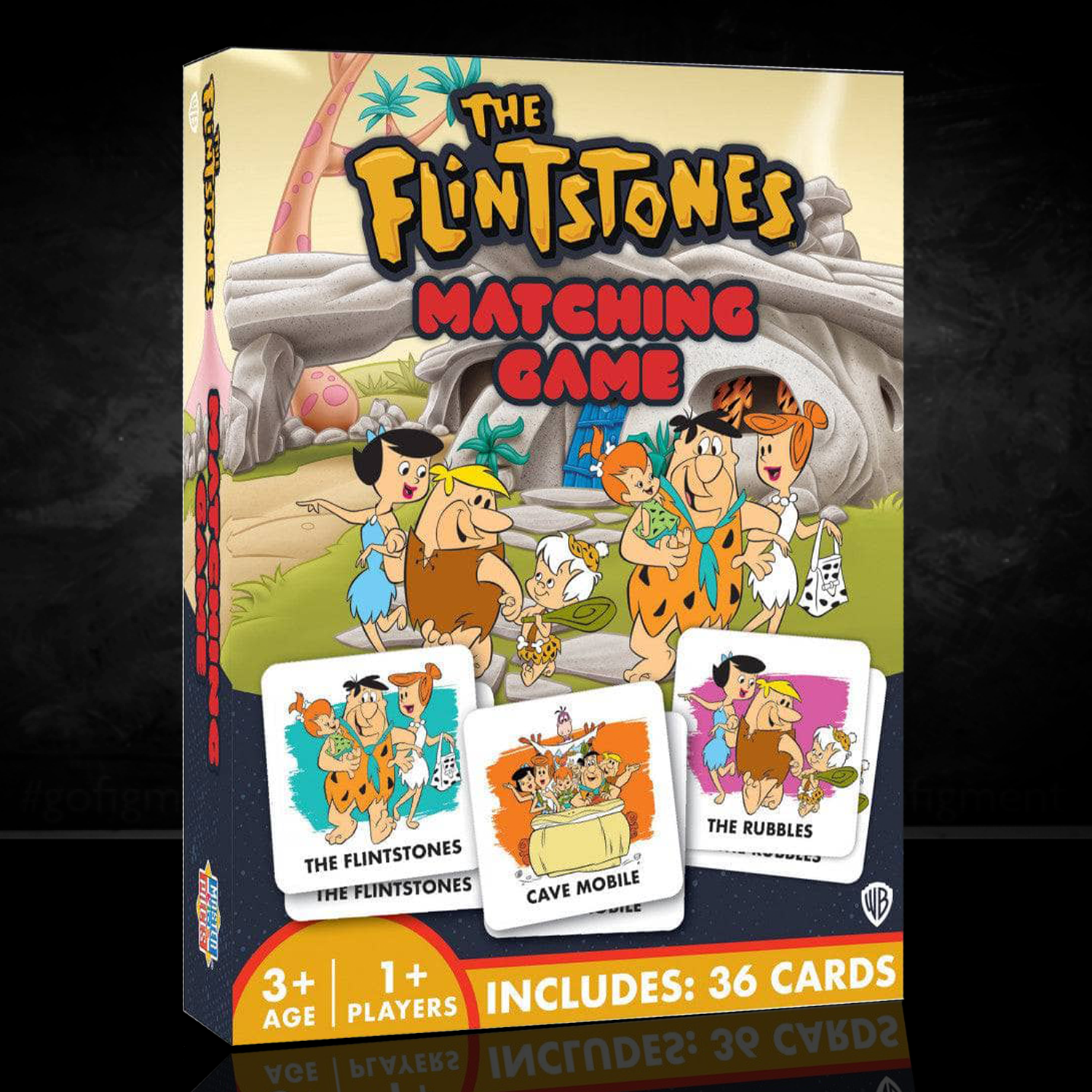 The Flintstones Memory-Matching 36 Card Family of Bedrock Game Master Pieces by Master Pieces packaging front view