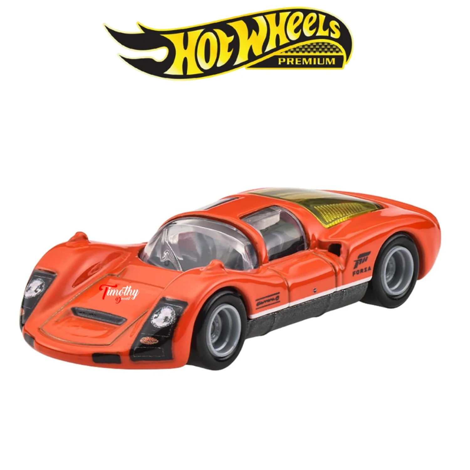 Porsche 906 Carrera 6 Forza 1:64 Scale Hot Wheels Premium Pop Culture Diecast Car by Mattel in bright orange and black design