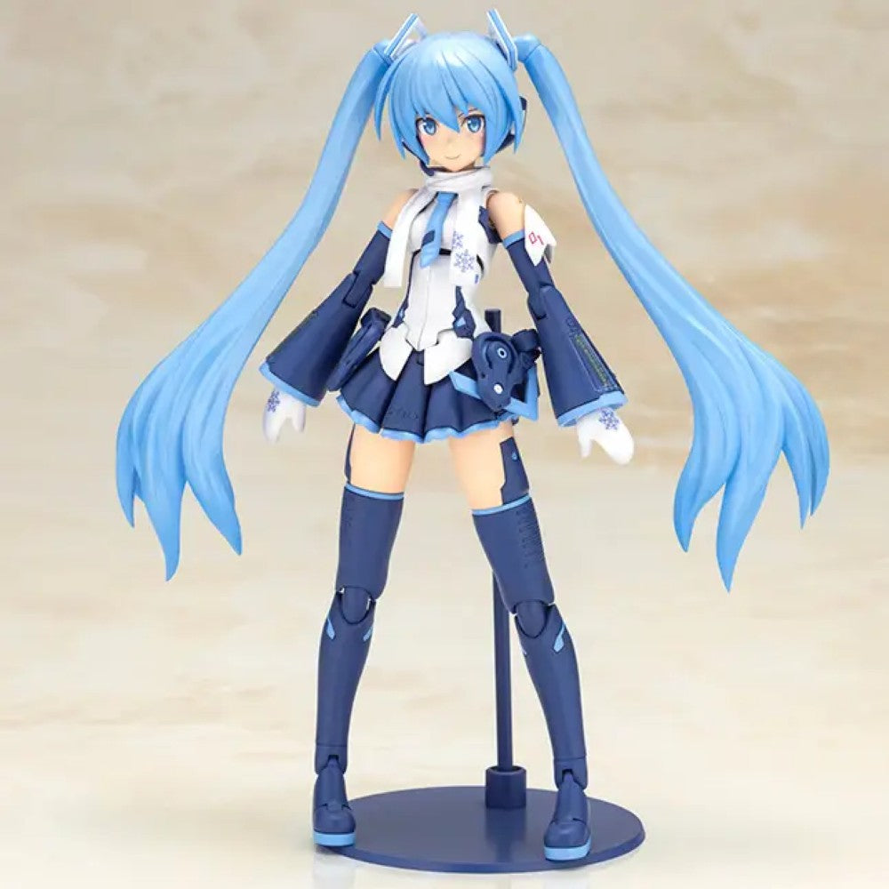 Hatsune Miku Frame Music Girl Snow Miku Another Color Ver Model Kit by Blokees new in box with long blue twin tails and navy outfit