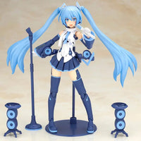 Hatsune Miku Frame Music Girl Snow Miku Another Color Ver Model Kit new in box by Blokees with blue twin tails and navy white outfit