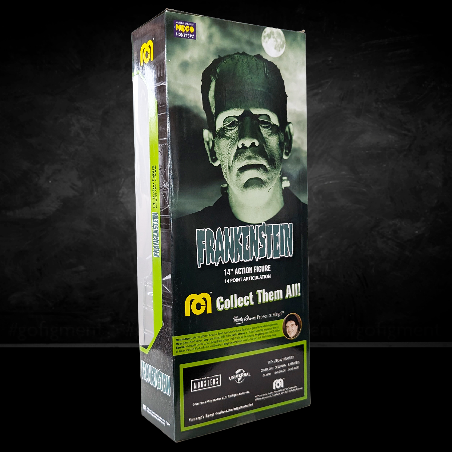 Frankenstein Universal Monsters XL Retro Style Articulated Mego Action Figure 8 inch in collectible packaging by Mego