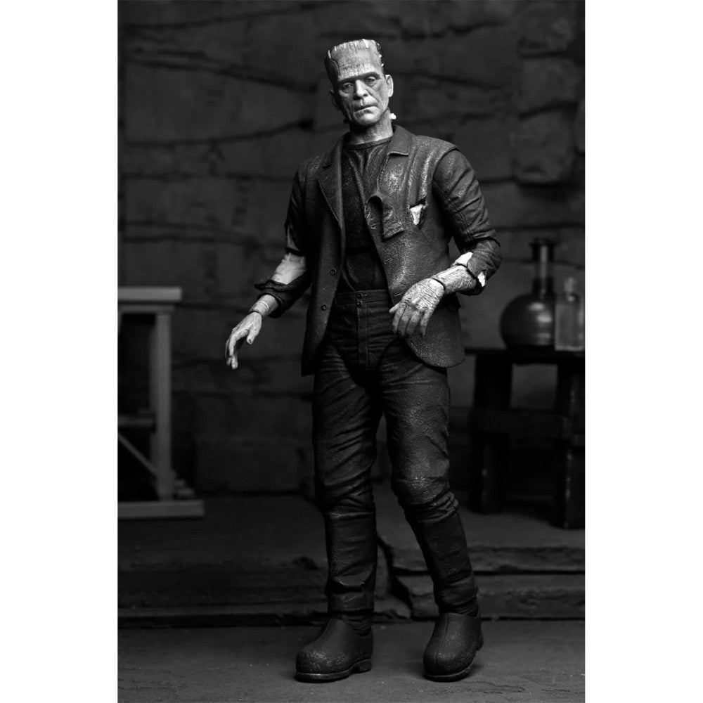 Frankenstein’s Monster B&W Bride of Frankenstein Ultimate Action Figure NECA 7” in black and white detailed sculpt by Neca new in box