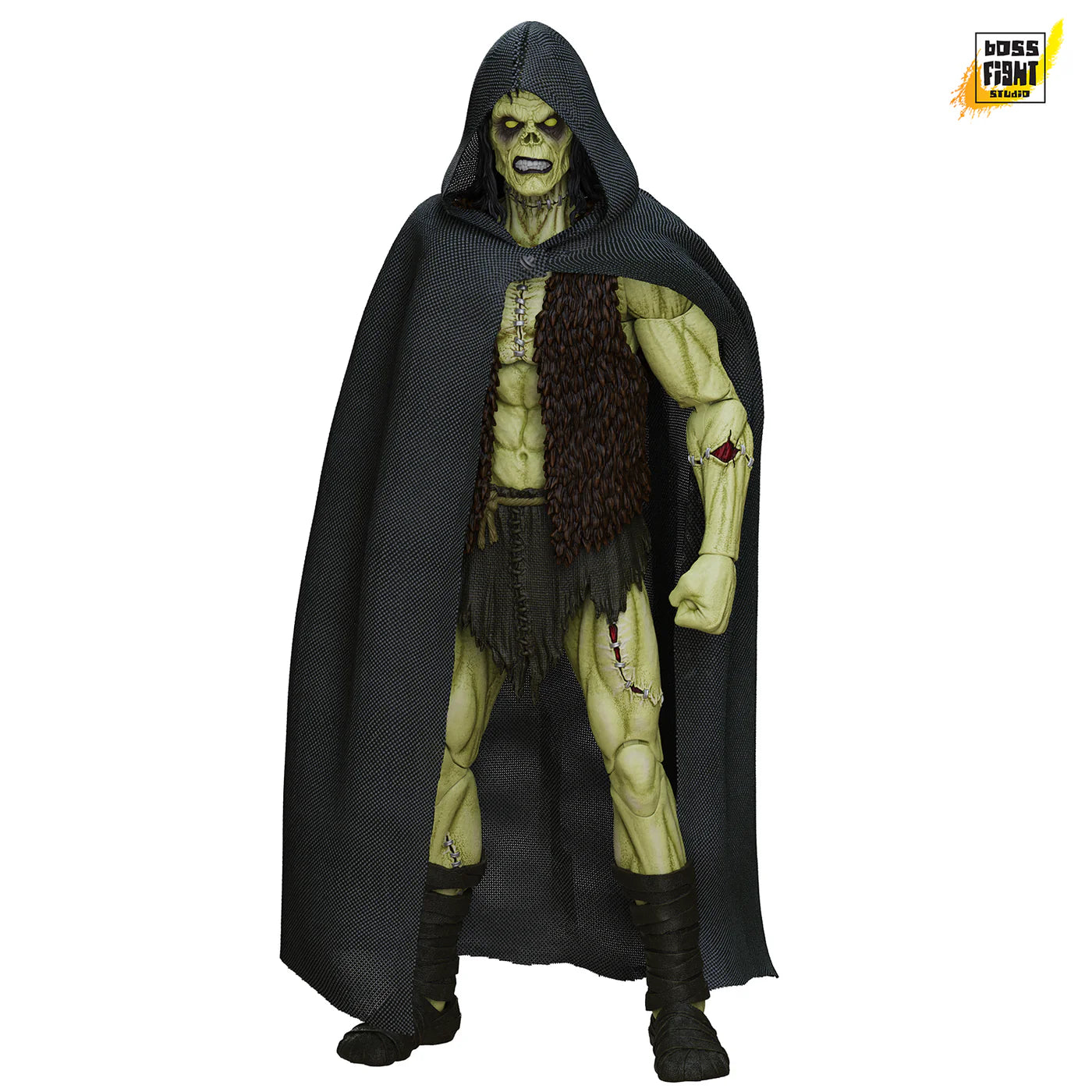 Frankenstein’s Monster Epic H.A.C.K.S. 1:12 Scale Action Figure Boss Fight Studio with detailed sculpt and fabric cloak