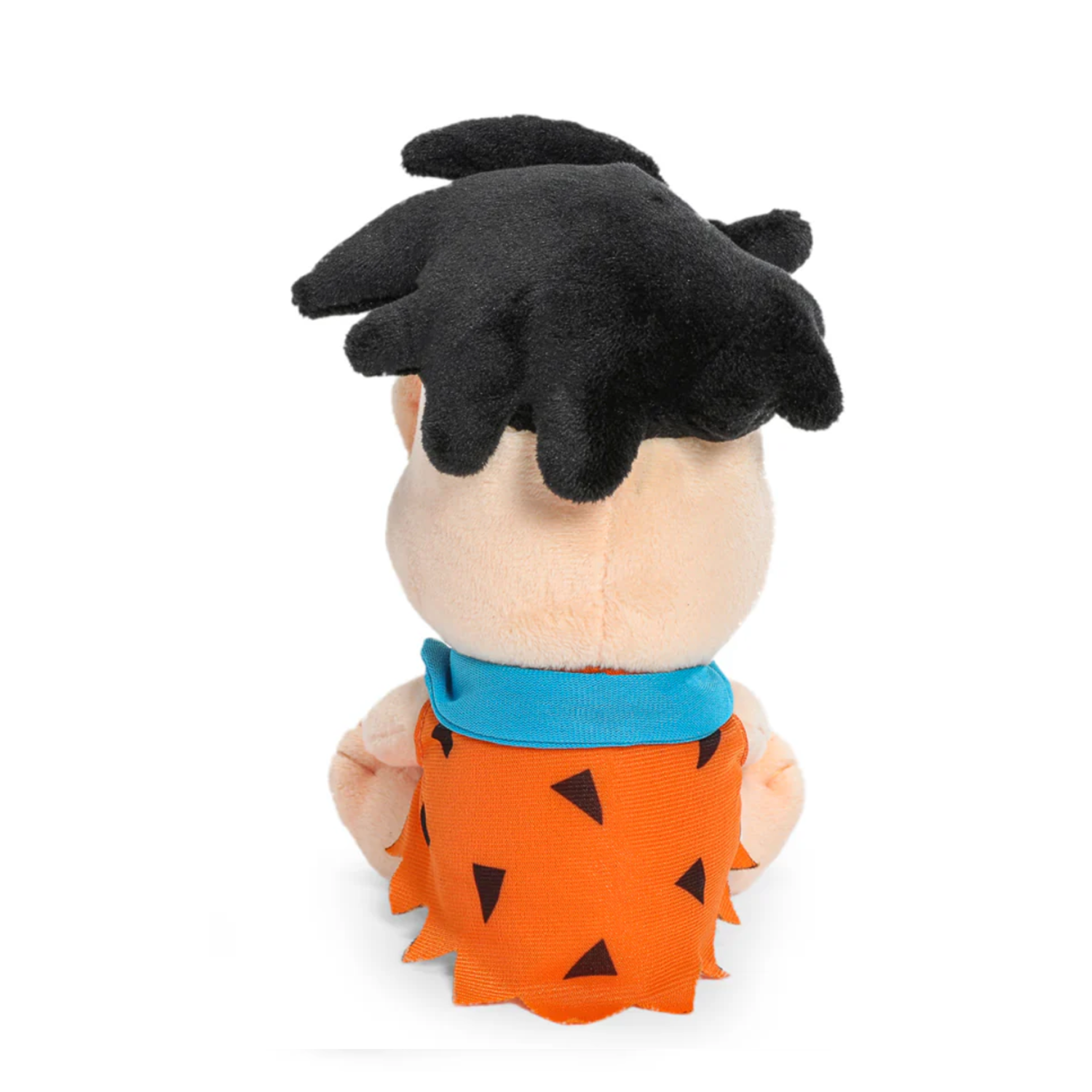 Fred Flintstone Phunny Plush: Hot-Headed, 7.5-Inch, Premium Quality Plush from Bedrock! by Kidrobot sitting with black hair and orange outfit