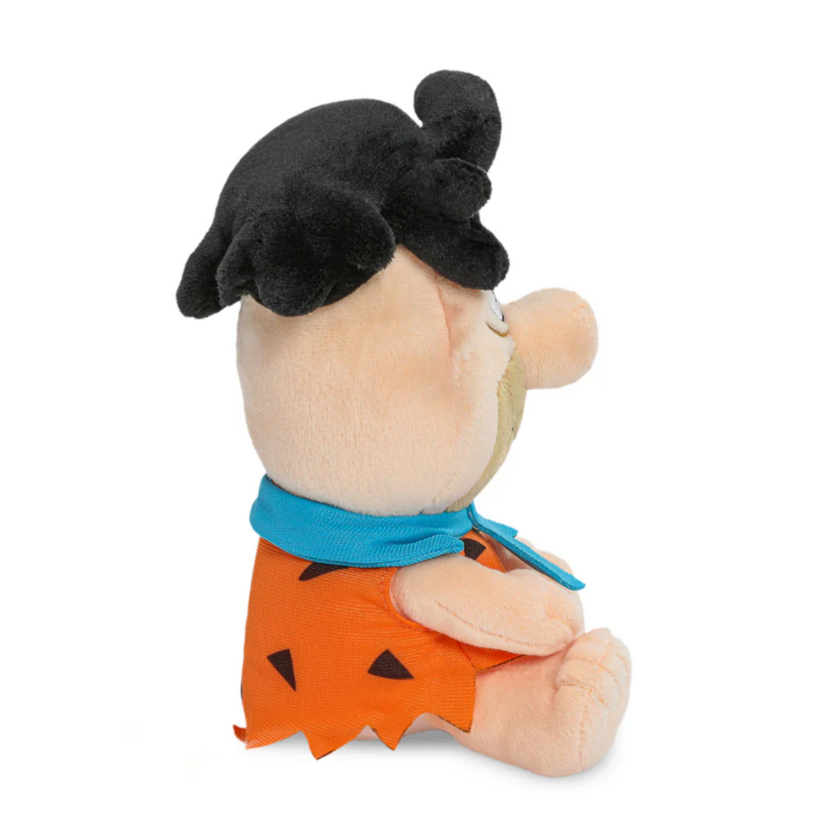 Fred Flintstone Phunny Plush: Hot-Headed, 7.5-Inch, Premium Quality Plush from Bedrock! side view sitting with orange outfit by Kidrobot