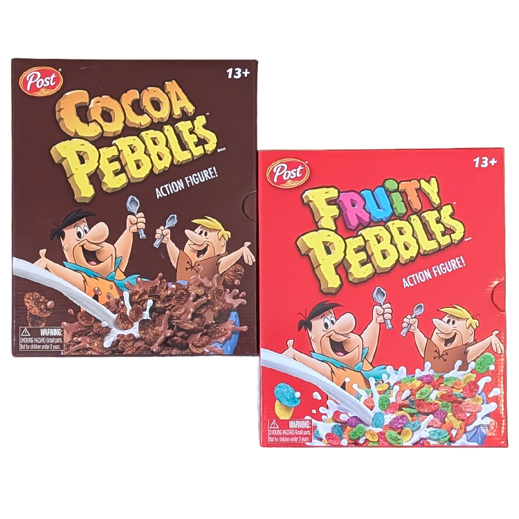Fred Flintstone & Barney Rubble BUNDLE 1:12 Scale Action Figure - Premium Articulated Fruity Pebbles by Jada Toys