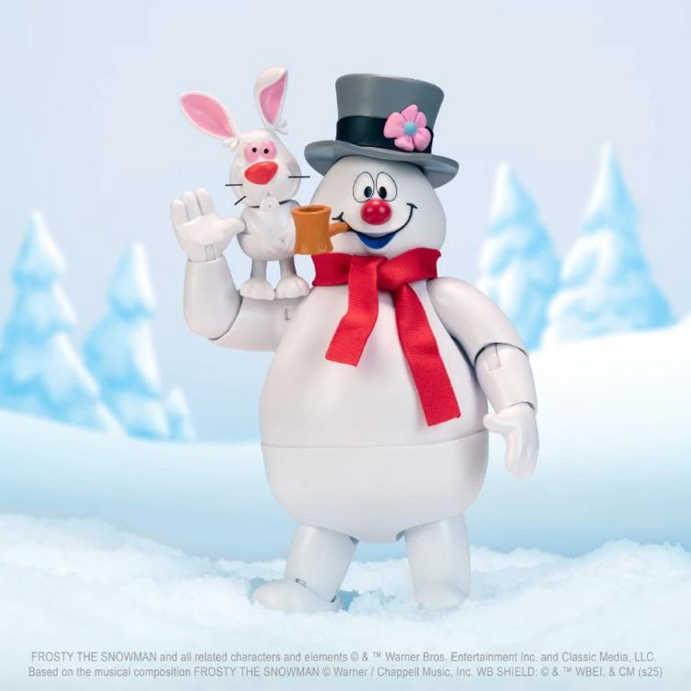 Frosty the Snowman 1:12 Scale Action Figure Jada Toys Holiday Collectible new in box by Super7 with rabbit and pipe accessory