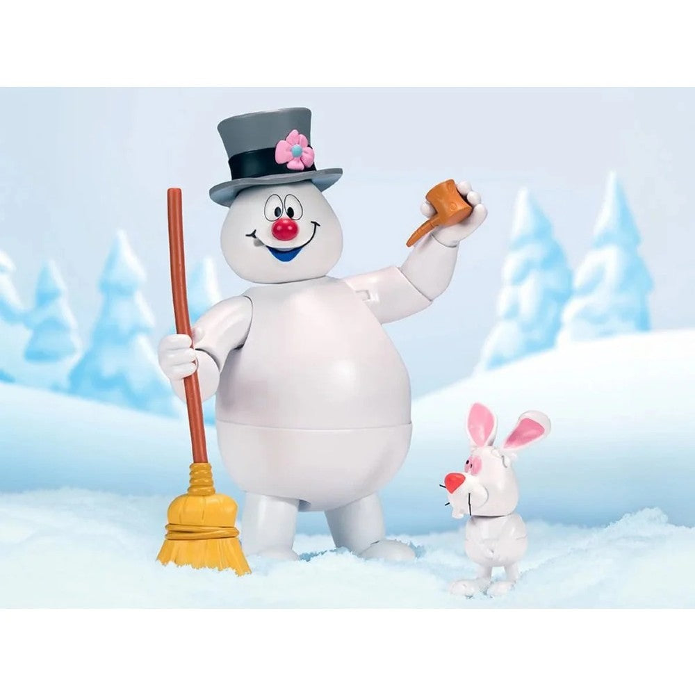 Frosty the Snowman 1:12 Scale Action Figure Jada Toys Holiday Collectible by Super7 with broom and rabbit accessories new in box