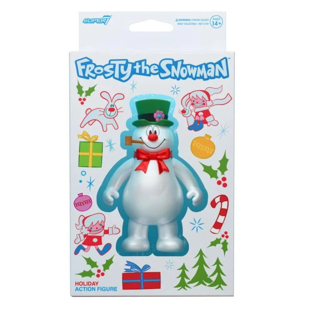 Super7 Frosty the Snowman ReAction candy box inspired 3.75 inch holiday action figure in decorated packaging
