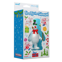 3.75 inch Super7 Frosty the Snowman ReAction figure in candy box inspired packaging with holiday graphics