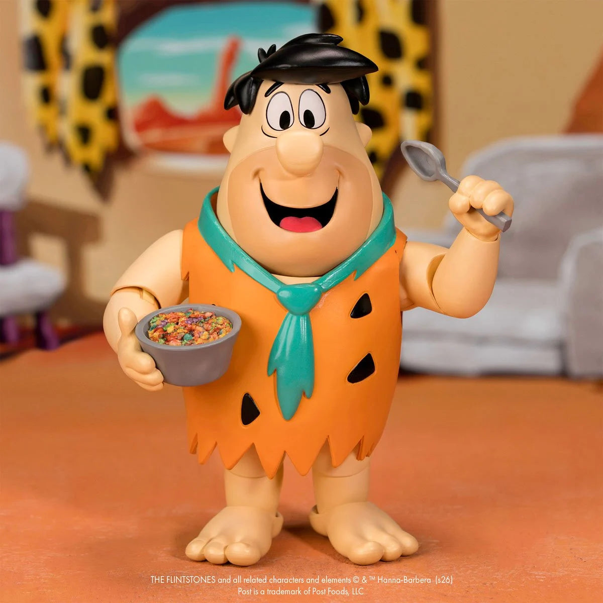 Fred Flintstone 1:12 Scale Action Figure - Premium Articulated Fruity Pebbles by Jada Toys new in box collectible