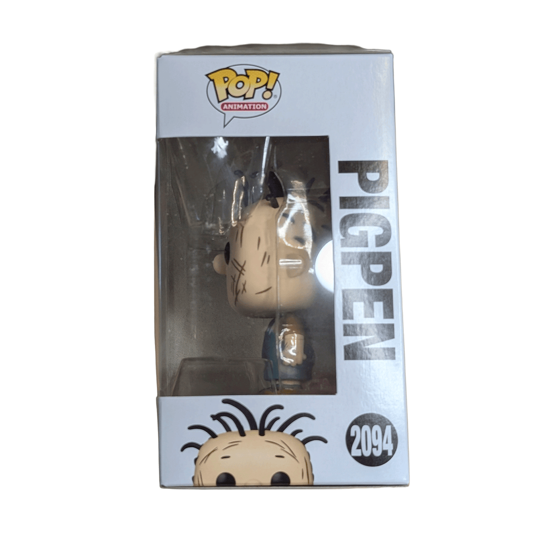 Funko Pop Peanuts Pigpen collectible vinyl figure #2094 in protective display box with clear window