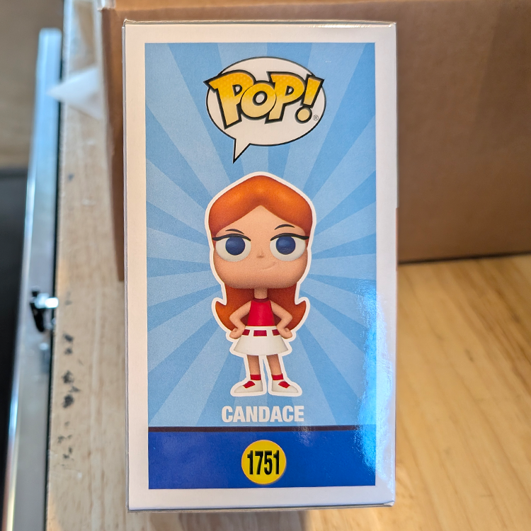 Candace Phineas and Ferb Funko Pop! Vinyl Figure #1751 by FUNKO showing character with red hair and white outfit