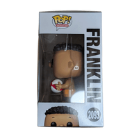 Funko Pop! Animation Franklin figure #2093 holding a red and white ball inside original window box packaging