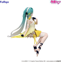 Hatsune Miku Canary Bird Noodle Stopper Figure FuRyu Anime Statue new in box by Banpresto with teal hair and yellow dress