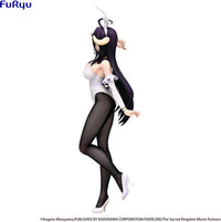 Furyu - Overlord BiCute Bunnies Albedo Statue by Banpresto new in box with white bunny outfit and black fishnet tights side view