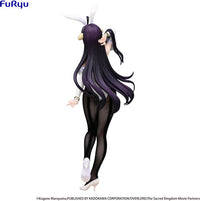 Furyu - Overlord BiCute Bunnies Albedo Statue by Banpresto new in box with black fishnet tights and long purple hair viewed from back