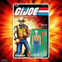 Deep Six GI Joe Comic ReAction Plus 3 3/4-Inch Action Figure by Super7 in blister pack with axe and rifle accessories.
