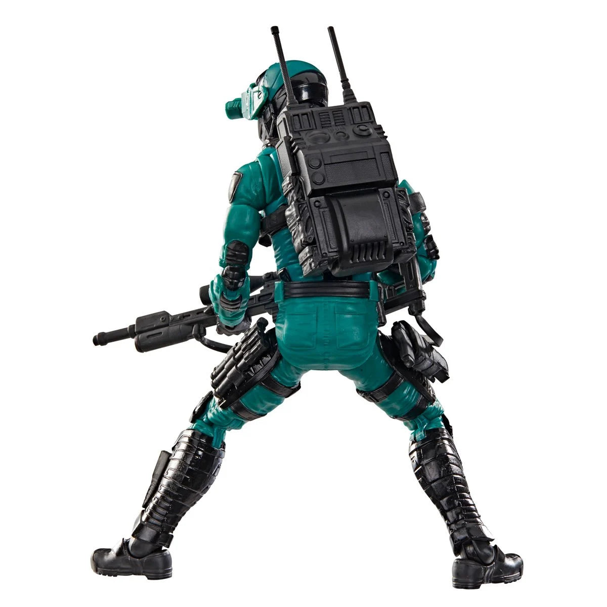 Night-Viper "187" G.I. Joe Classified Series 6 inch COBRA Action Figure by Hasbro posed with gear and weapon details visible from the back