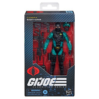 Night-Viper "187" G.I. Joe Classified Series 6 inch COBRA Action Figure by Hasbro in packaging with accessories