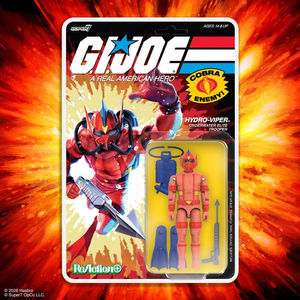 Hydro-Viper G.I. Joe ReAction+ Wave 7 Cobra Underwater Elite Action Figure by Super7 new in box collectible