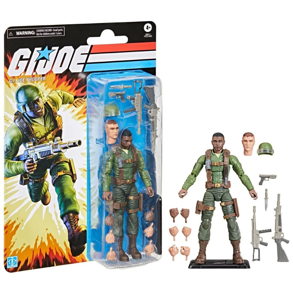 Hasbro G.I. Joe Classified Series 6-inch Trooper action figure 2 pack with accessories and retro cardback packaging
